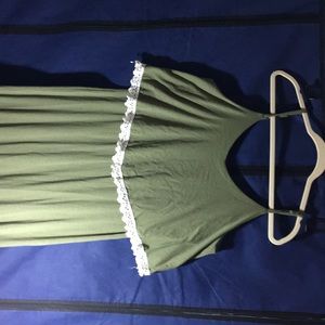 Olive green and serene Maxi Dress